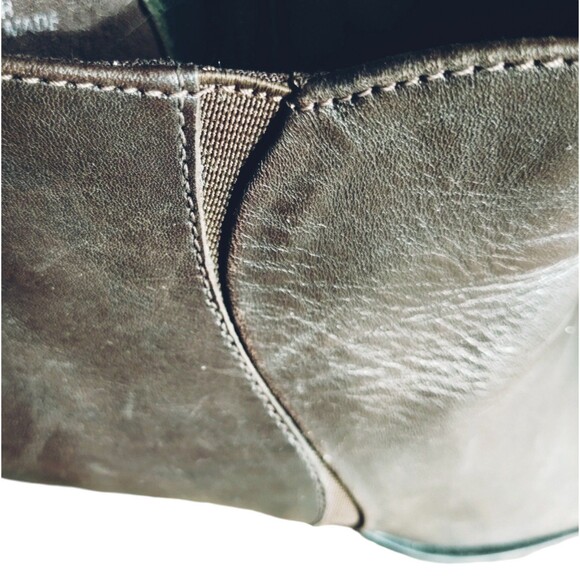 Covington Booties Women's 7M Chelsea Brown Leather Square Toe Zip Heel Y2K Retro - Picture 7 of 10